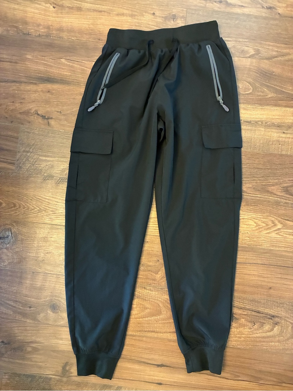 Libin Black Women’s Cargo Trail Joggers with Zip Pockets